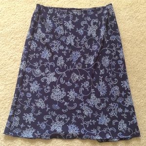 Express Blue Floral Women's Skirt